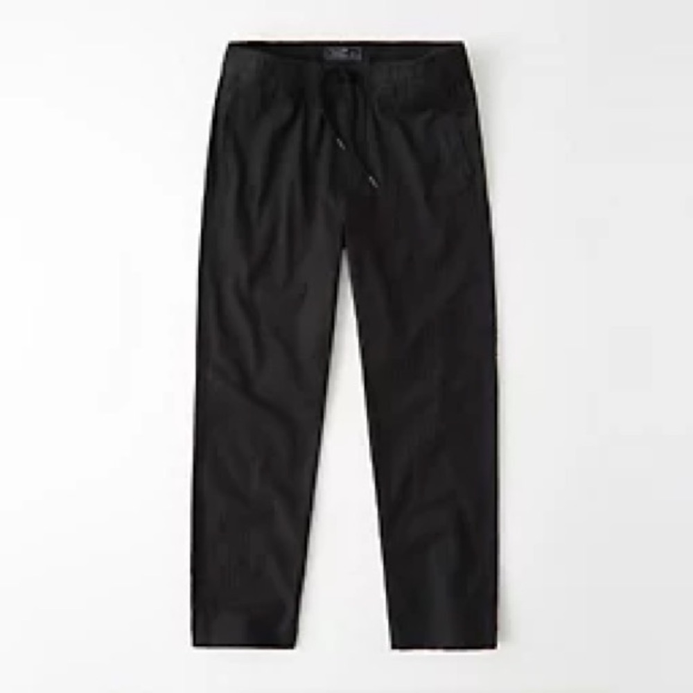 Abercrombie & Fitch Black Stripe Chino Pants. Sneaker Relaxed Fit